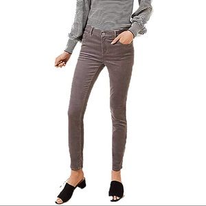 LOFT modern skinny cords gray size 4
